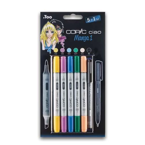 Copic Ciao 5 + 1 Manga Sets 1 Copic Ciao 5 + 1 Manga Sets