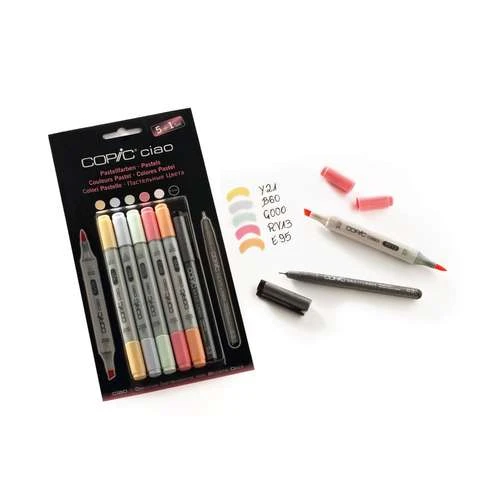 Copic Ciao 5 + 1 Pastels Set 1 Copic Ciao 5 + 1 Pastels Set