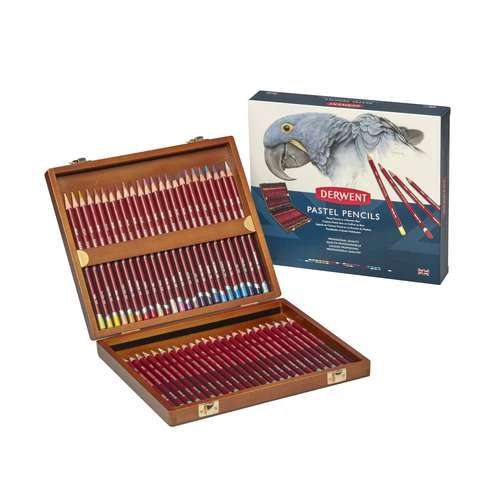 Derwent 48 Pastel Pencil Wooden Box Set 1 Derwent 48 Pastel Pencil Wooden Box Set