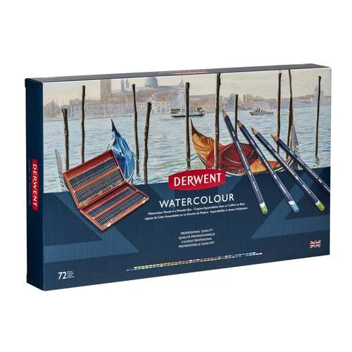 Derwent Watercolour 72 Pencil Wooden Box Set 4 Derwent Watercolour 72 Pencil Wooden Box Set - Image 4