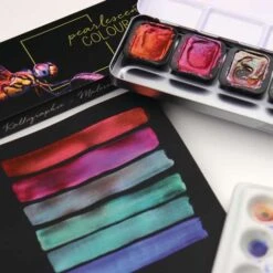 FINETEC | PREMIUM Pearlescent Colours — 'Flip-flop' 6 Paint Set -Pebeo Sales Store FINETEC7CPREMIUMPearlescentColoursE2809426230393BFlip flop26230393B6paintset 2