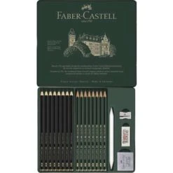 Faber-Castell Castell 9000 & Pitt Graphite Matt Pencil Set 8 Faber-Castell Castell 9000 & Pitt Graphite Matt Pencil Set -Pebeo Sales Store Faber CastellCastell900026amp3BPittGraphiteMattPencilSet 2
