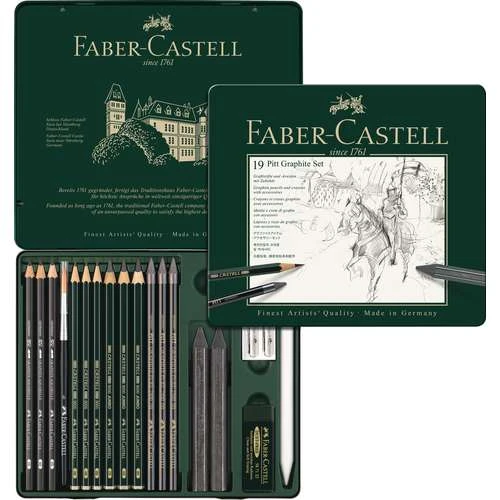 Faber-Castell Pitt 19 Piece Graphite Set 1 Faber-Castell Pitt 19 Piece Graphite Set