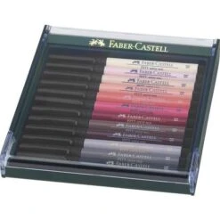 Faber-Castell Pitt Artist 12 Coloured Brush Pen Sets -Pebeo Sales Store Faber CastellPittArtist12ColouredBrushPenSets 4