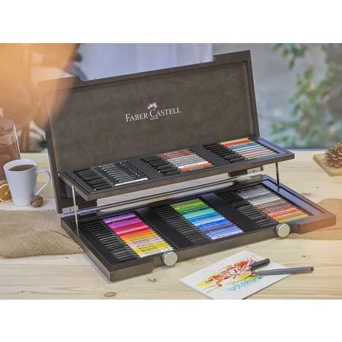 Faber-Castell Pitt Artist Brush Pen Wooden Box Set 3 Faber-Castell Pitt Artist Brush Pen Wooden Box Set - Image 3