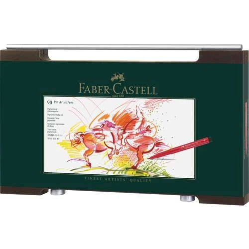 Faber-Castell Pitt Artist Brush Pen Wooden Box Set 4 Faber-Castell Pitt Artist Brush Pen Wooden Box Set - Image 4