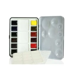 GOLDEN® | QoR® Mini Watercolour Box — 12 Half Pans -Pebeo Sales Store GOLDENC2AE7CQoRC2AEMiniWatercolourBoxE2809412halfpans 3