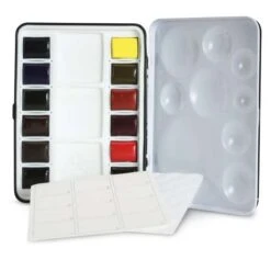 GOLDEN® | QoR® Mini Watercolour Box — 12 Half Pans -Pebeo Sales Store GOLDENC2AE7CQoRC2AEMiniWatercolourBoxE2809412halfpans 4