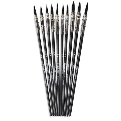 I LOVE ART | Wash Brush Set — 10 Brushes 1 I LOVE ART | Wash Brush Set — 10 Brushes