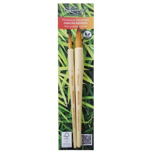 Léonard Bamboo Handled Brush Set Series 700RO 1 Léonard Bamboo Handled Brush Set Series 700RO