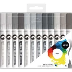 MOLOTOW™ | AQUA COLOR BRUSH Marker Sets — 12 Markers -Pebeo Sales Store MOLOTOWE284A27CAQUACOLORBRUSHMarkerSetsE2809412markers 2