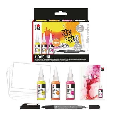 Marabu Alcohol Ink Set - Neon 2 Marabu Alcohol Ink Set - Neon - Image 2