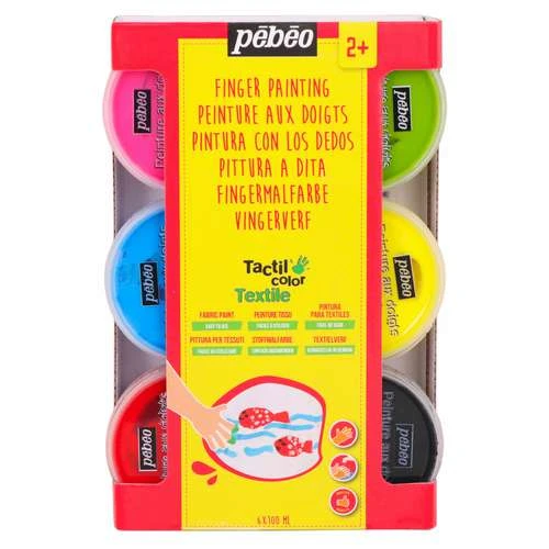 Pebeo Pébéo Tactilcolor Textile Finger Painting Set 1 Pebeo Pébéo Tactilcolor Textile Finger Painting Set