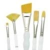 Royal & Langnickel Soft-Grip Golden Taklon Angled Brush Set