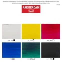 Royal Talens | AMSTERDAM Classroom Set — 6 X 120 Ml Tubes -Pebeo Sales Store RoyalTalens7CAMSTERDAMClassroomSetE280946x120mltubes 3