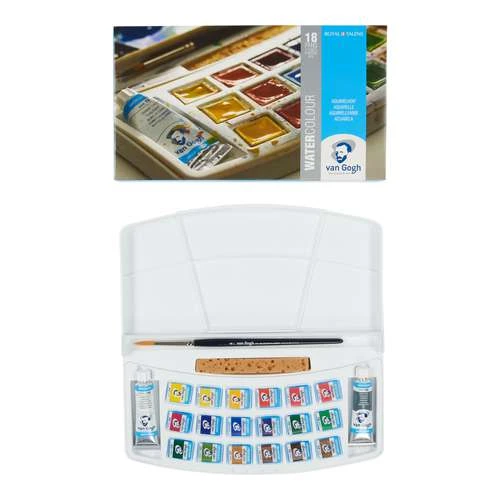 Royal Talens Van Gogh Watercolour Set - 18 Half Pans 1 Royal Talens Van Gogh Watercolour Set - 18 Half Pans