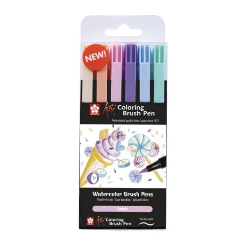 SAKURA | Koi Coloring Brush Pen Sets — 6 Pens 1 SAKURA | Koi Coloring Brush Pen Sets — 6 Pens