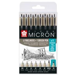 SAKURA PIGMA MICRON™ Fineliner Set — 8 Piece