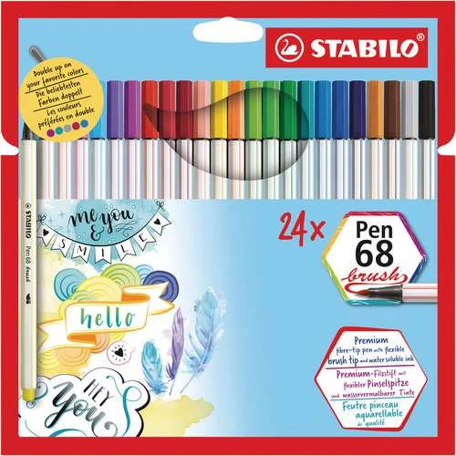 STABILO® | Pen 68 Brush Pens — Cardboard Box Sets 1 STABILO® | Pen 68 Brush Pens — Cardboard Box Sets