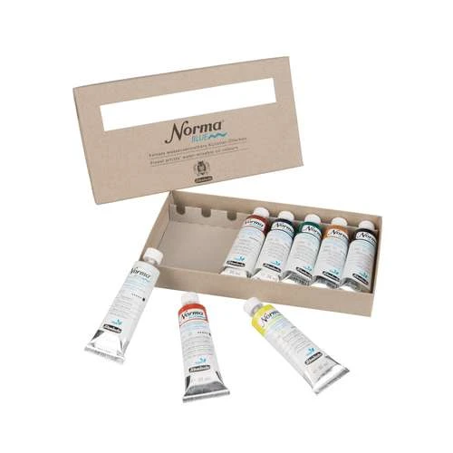 Schmincke Norma Blue Finest Water-Mixable Artist Oil Paint Set 2 Schmincke Norma Blue Finest Water-Mixable Artist Oil Paint Set - Image 2