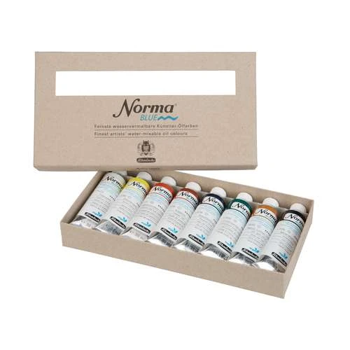 Schmincke Norma Blue Finest Water-Mixable Artist Oil Paint Set 1 Schmincke Norma Blue Finest Water-Mixable Artist Oil Paint Set