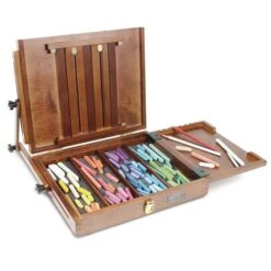Sienna Pochade Wooden Special Pastel Box -Pebeo Sales Store SiennaPochadeWoodenSpecialPastelBox 3
