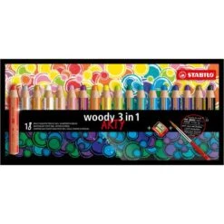 Stabilo Woody 3 In 1 Arty 18 Crayon Set