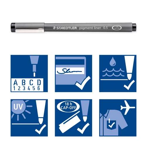 Staedtler Pigment Liner 308 Pen Set Of 4 Pens 3 Staedtler Pigment Liner 308 Pen Set Of 4 Pens - Image 3