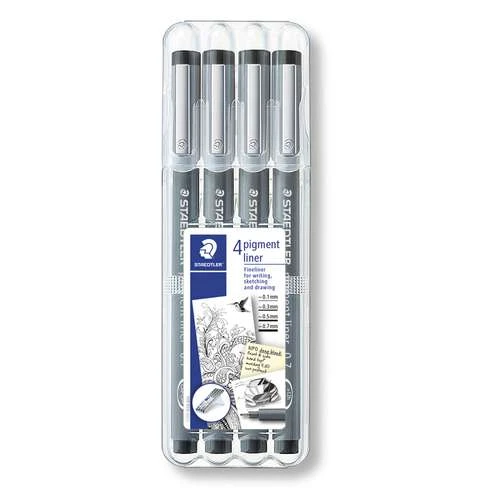 Staedtler Pigment Liner 308 Pen Set Of 4 Pens 5 Staedtler Pigment Liner 308 Pen Set Of 4 Pens - Image 5