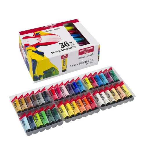 Talens Amsterdam Standard Series 36 Paint Set 1 Talens Amsterdam Standard Series 36 Paint Set