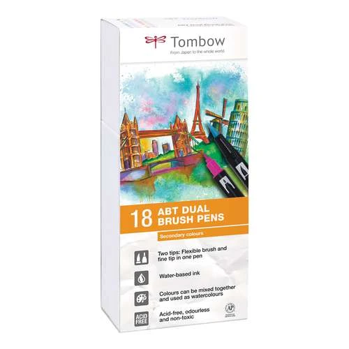 Tombow® Tombow ABT Dual 18 Brush Pen Sets 2 Tombow® Tombow ABT Dual 18 Brush Pen Sets - Image 2