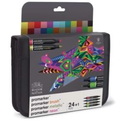 Winsor & Newton 24 Mixed Marker Set -Pebeo Sales Store Winsor26amp3BNewton24MixedMarkerSet 4