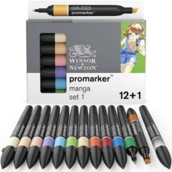 Winsor & Newton Promarker 12 Manga Pen Sets -Pebeo Sales Store Winsor26amp3BNewtonPromarker12MangaPenSets 2