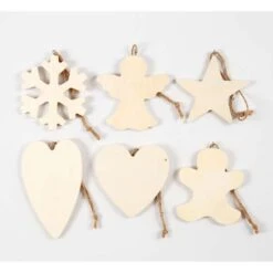 Wooden Christmas Tree Decorations -Pebeo Sales Store WoodenChristmasTreeDecorations 2