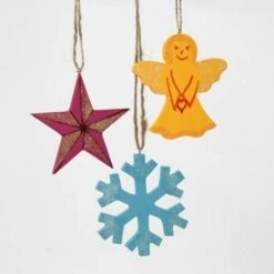 Wooden Christmas Tree Decorations -Pebeo Sales Store WoodenChristmasTreeDecorations 4