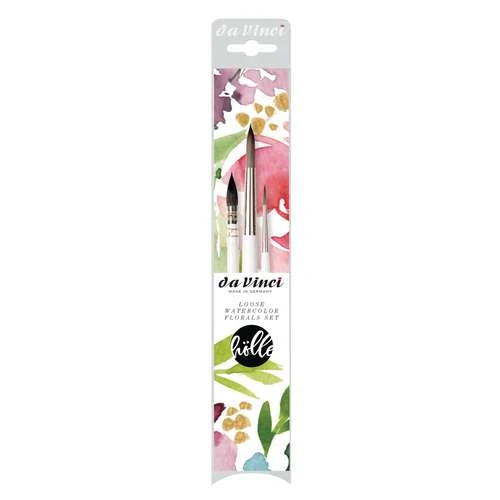 Da Vinci | Frau Hölle Loose Watercolor Florals Brush Set — 3 Brushes 1 Da Vinci | Frau Hölle Loose Watercolor Florals Brush Set — 3 Brushes